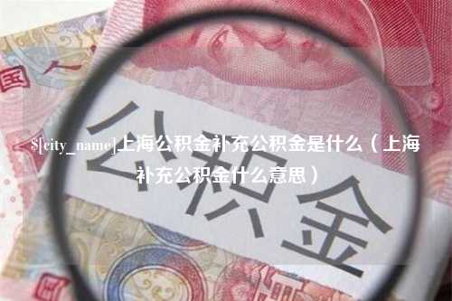 岑溪上海公积金补充公积金是什么（上海补充公积金什么意思）